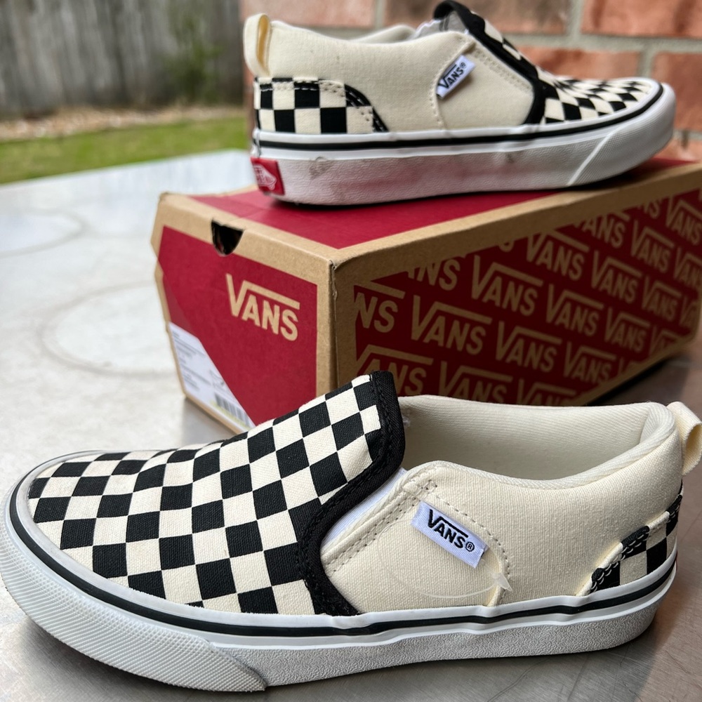 Vans Asher Checkered Black/Natural Size 1.5